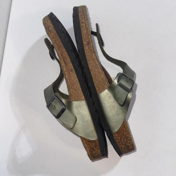 BIRKENSTOCK Gizeh Green Metallic Gorpcore Boho Thong Sandals Size 40 - Picture 11 of 15